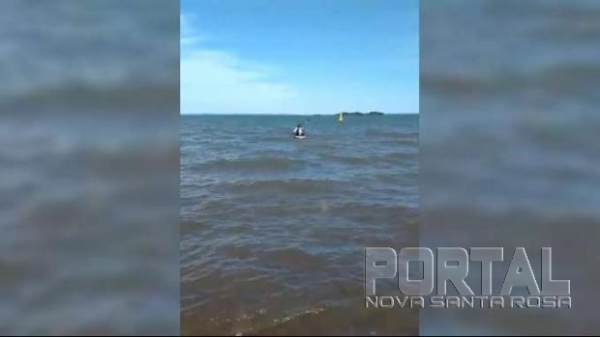 Ele embarcou ontem no porto de Presidente Epitácio, com seu caiaque. (Foto: Assessoria)