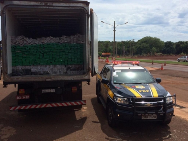 Policiais do MS apreendem 10,7 toneladas de maconha em caminhão carregado de milho - DOF - Sejusp -MS