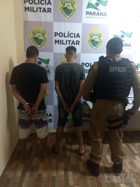 Um dos indivíduos abordados é fugitivo da Penitenciária de Cascavel . (Foto: BPFron)