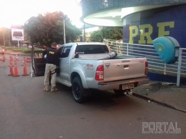 O veículo foi roubado em Telêmaco Borba.(Foto: PRF)