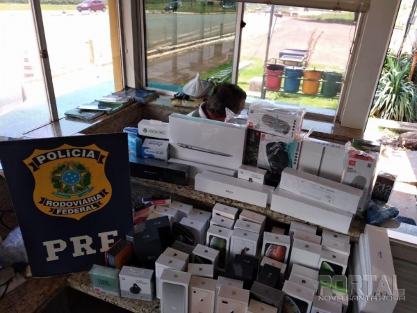 O aparelho era transportado no porta-malas de um automóvel Chevrolet Corsa Sedan. (Foto: PRF