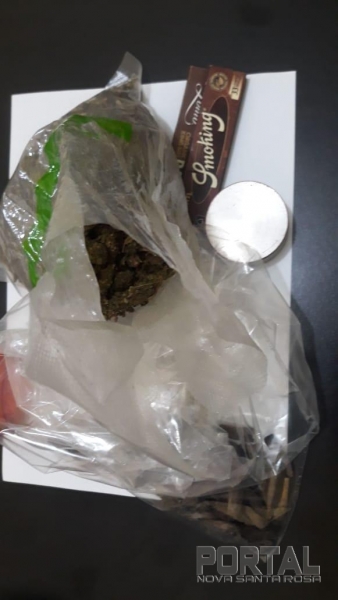 Droga apreendida. (Foto: Portal Nova Santa Rosa)