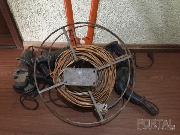 Objetos recuperados. (Foto: Portal Nova Santa Rosa)