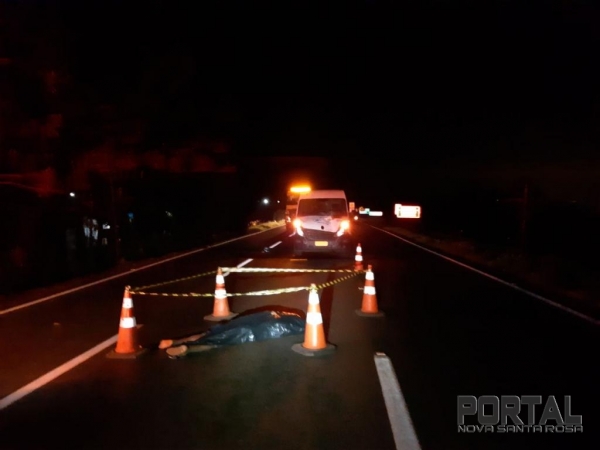 O homem morreu no local. (Foto: PRF)