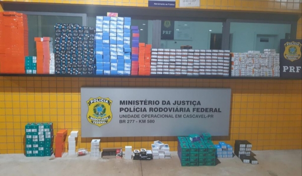 A carga foi avaliada em mais de meio milhão de reais.(Foto: PRF)