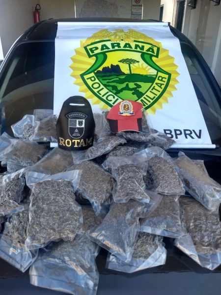 Droga apreendida. (Fotos: ROTAM)