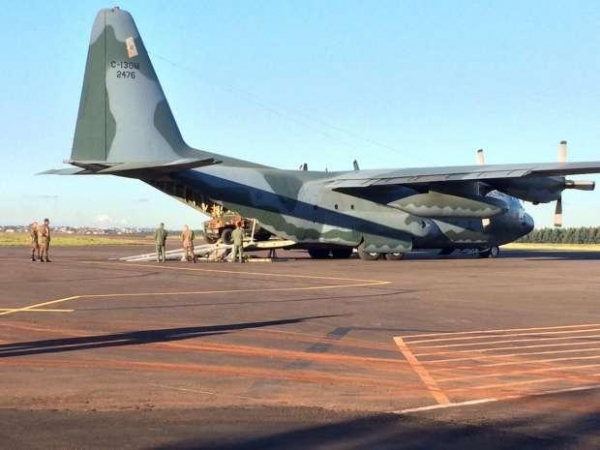 O avião saiu de Campo Grande/MS com destino a Cascavel, pousando na cidade por volta das 15h. (Foto: Catve)