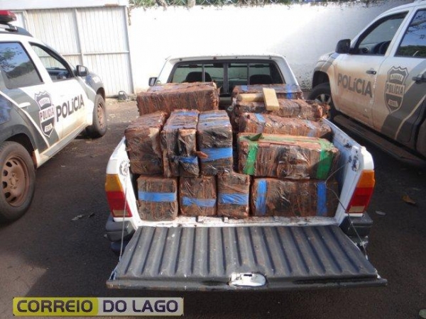 A droga após pesada, totalizou 1.783 kg . (Foto: Correio do Lago)