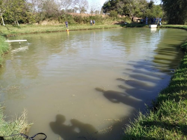 Menino se afogou em um tanque de peixes desativado em Santo Inácio — Foto: Samu/Divulgação