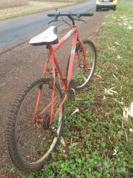 O ciclista ficou ferido. (Fotos: PRE)