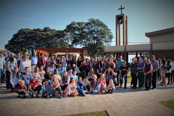 Inauguração da pracinha no domingo (14).Fotos: Portal Nova Santa Rosa