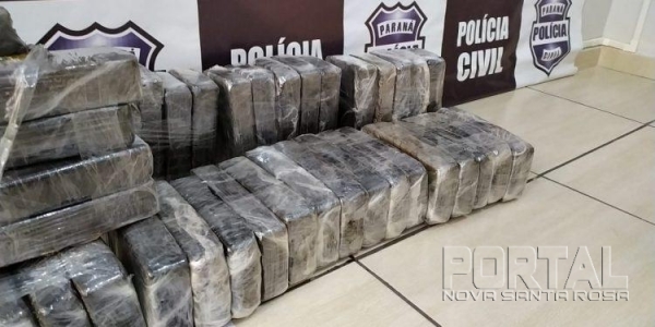 O crack estava dividido em 64 tabletes. (Foto: Polícia Civil)