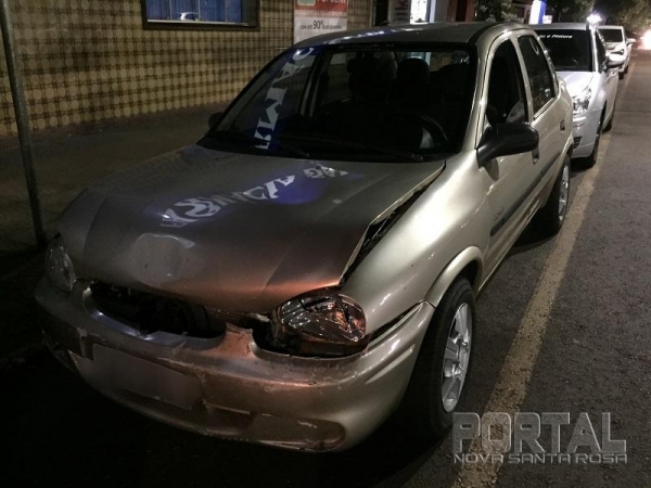 A PM foi chamada para realizar um boletim de ocorrência da colisão.(Fotos: Portal Nova Santa Rosa)