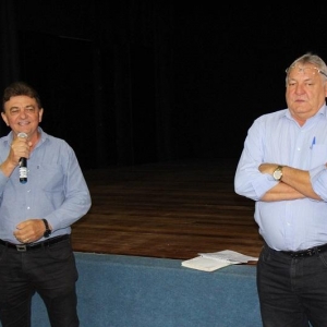 Momento da fala do prefeito Norberto. (Foto: Portal Nova Santa Rosa)
