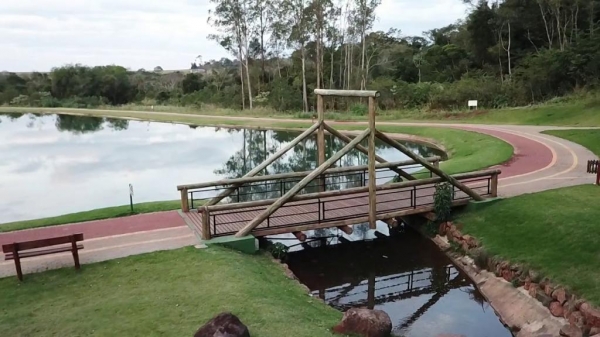 Lago municipal de Nova Santa Rosa. (Foto: Divulgação)