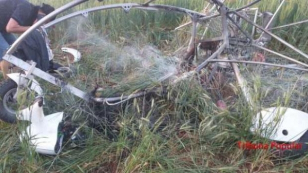 Segundo informações apuradas no local, o equipamento apresentou falha e ainda no ar, teve inicio o incêndio. (Foto: Tribuna Popular)