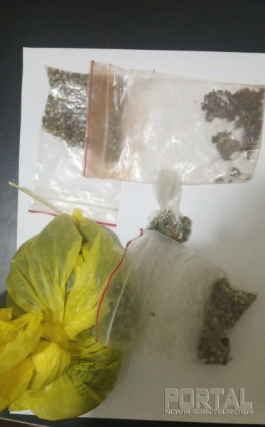 Droga apreendida pela PM. (Foto: Divulgação/Portal Nova Santa Rosa)