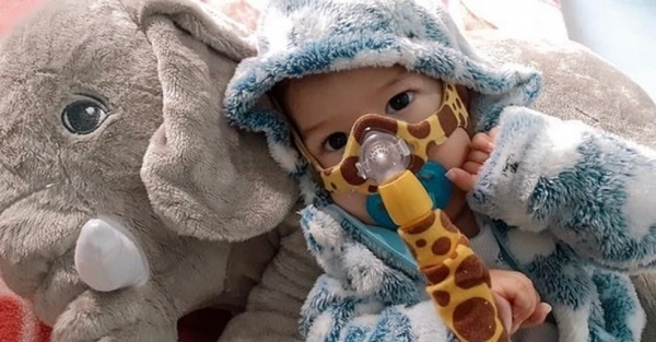 Bebê Valentim foi sorteado para receber a dose do medicamento mais caro do mundo, o Zolgensma — Foto: Arquivo pessoal