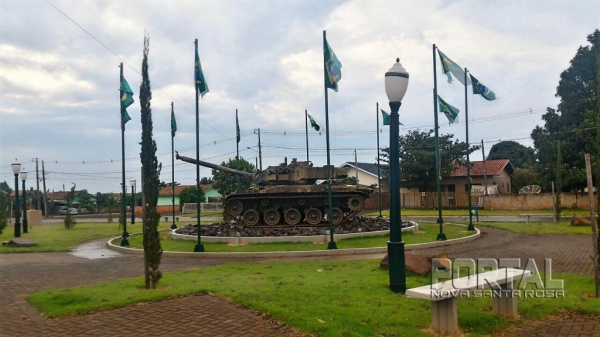 Praça do Exército em Nova Santa Rosa. (Foto: Arquivo: Portal)