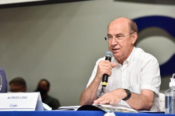 A distribuição das sobras foi aprovada em assembleia, com público reduzido devido à pandemia de Covid-19, na Asfuca de Palotina, no dia 29 de janeiro. (Foto: Assessoria C.Vale)