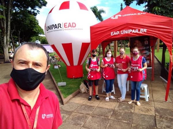 A ação está sendo desenvolvida em parceria entre o polo de apoio presencial da cidade de Nova Santa Rosa e a Sede da Unipar EAD.(Fotos: Divulgação)