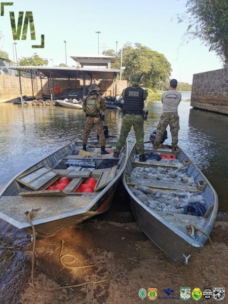Todo o material apreendido foi encaminhado para a Delegacia de Polícia Federal em Guaíra. (Foto: Divulgação/PF)