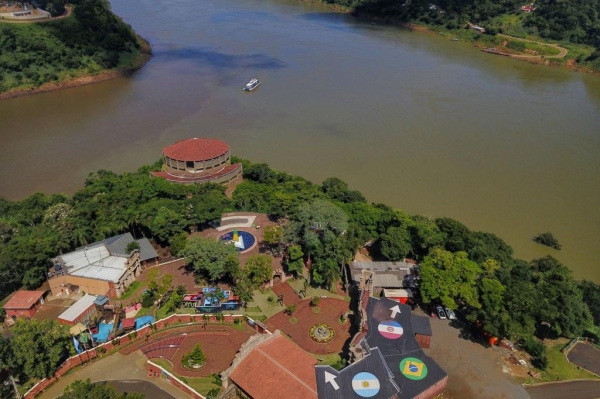 Fronteira, Brasil, Paraguai e Argentina. (Foto: AEN)