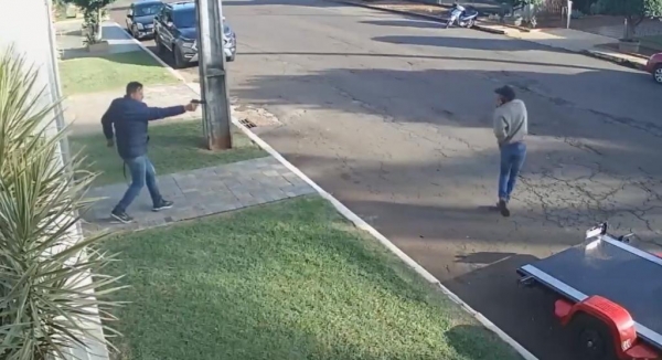 Imagem da câmera de segurança no dia do crime.(Foto: Reprodução)