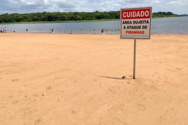 Corpo de Bombeiros alerta para risco de ataques de piranhas nas praias de águas doces do Oeste. Foto: SESP-PARANÁ