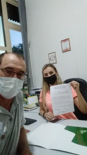 Sindicato Rural de Nova Santa Rosa entrega ofício pedindo mais segurança. (Foto: Divulgação)