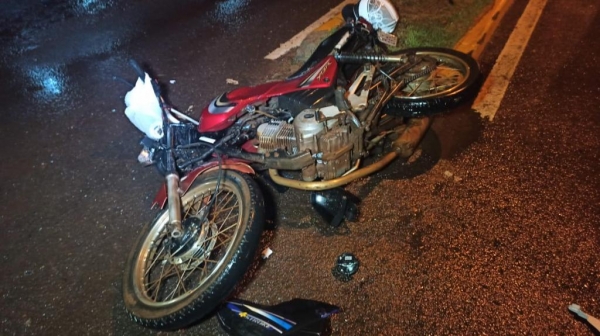 O motociclista foi encaminhado para o Bom Jesus. (Foto: Portal Nova Santa Rosa)