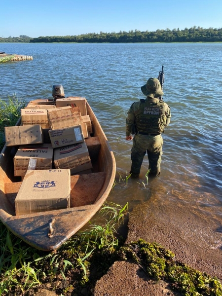 Estima-se um prejuízo de R$190.000,00 aos criminosos somente com esta apreensão.. (Foto: BPFron)