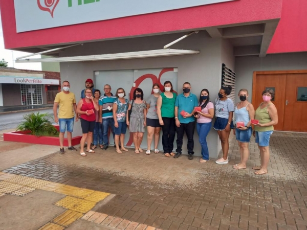 Os 14 doadores de Nova Santa Rosa. (Foto: Arquivo pessoal)