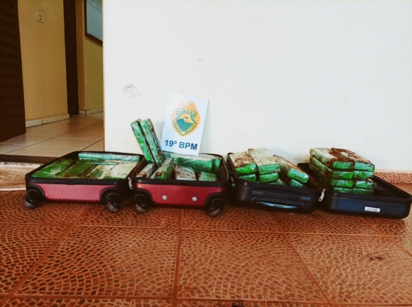 Droga apreendida pela Polícia Militar. (Fotos: PM/Divulgação)