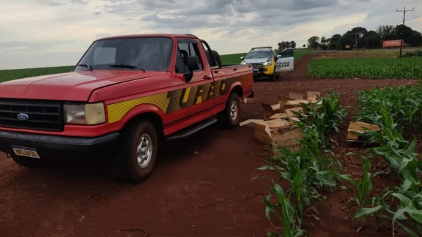 A caminhonete foi recuperada na manhã de hoje. (Foto: PRE)