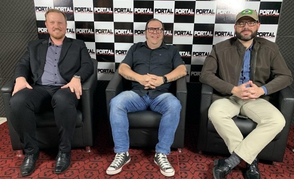 Jorge Saif Junior e Jairo Gund foram entrevistado pelo Portal Nova Santa Rosa no dia 10 de agosto. (Foto: Portal Nova Santa Rosa)