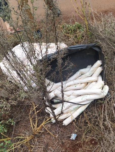 Dinamite encontrado. Foto: Portal Nova Santa Rosa.