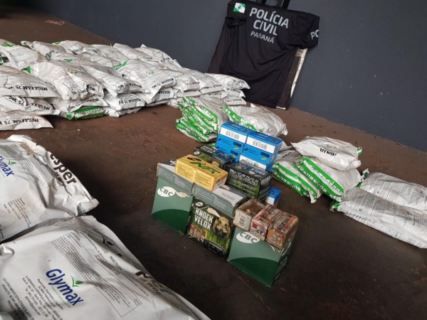 Material apreendido. (Foto: Portal Nova Santa Rosa)