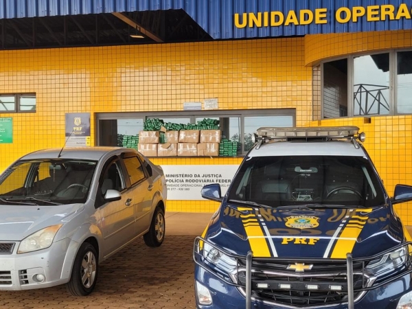 Na ação da PRF, foram retirados de circulação 319 Kg de maconha. (Fotos: PRF)