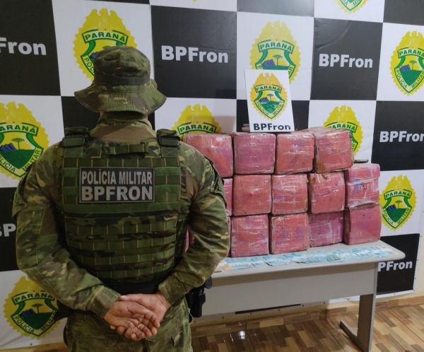 Droga apreendida. (Foto: BPFron)