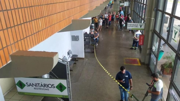 Idoso de 75 anos é morto a facadas na rodoviária de Cascavel — Foto: Sidney Trindade/RPC Cascavel