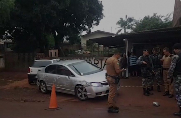 Estojos de pistola calibre 9mm foram localizados no local dos fatos, sendo constatado no mínimo 10 disparos efetuados pelo autor. (Foto: CGN)