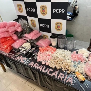 Seis pessoas são presas em fábricas de produção de cocaína e crack, em Araucária e Curitiba — Foto: Divulgação/Polícia Civil