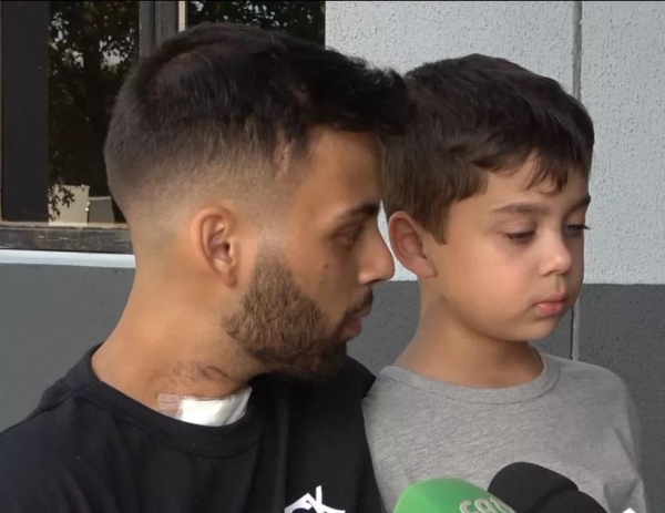 Jovem empurrado contra ônibus perde 20 quilos em hospital e presta depoimento à polícia — Foto: Reprodução/RPC