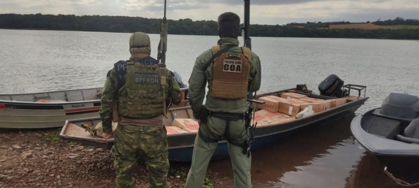 Momento da apreensão. Fotos. BPFron.