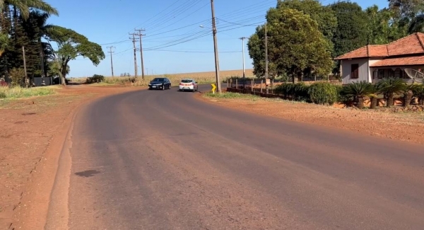 Curva sem sinalização. Foto: Portal Nova Santa Rosa.