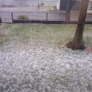 Granizo em Novo Sarandi. Foto: Arquivo Pessoal.