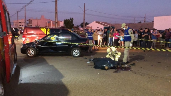  acidente envolveu uma CB Hornet, 600 cilindradas, e um Chevrolet Corsa.. Foto: Catve