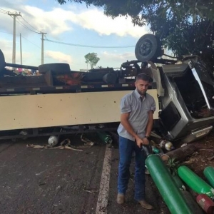 Acidente no noroeste do estado — Foto: Reprodução/Polícia Civil