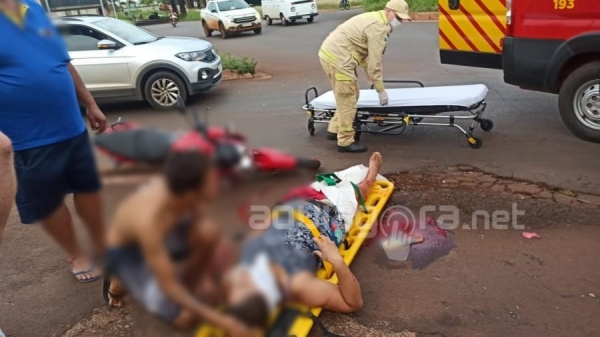 Com o forte impacto, a perna esquerda da rondonense foi dilacerada no acidente . Fotos: Aqui Agora